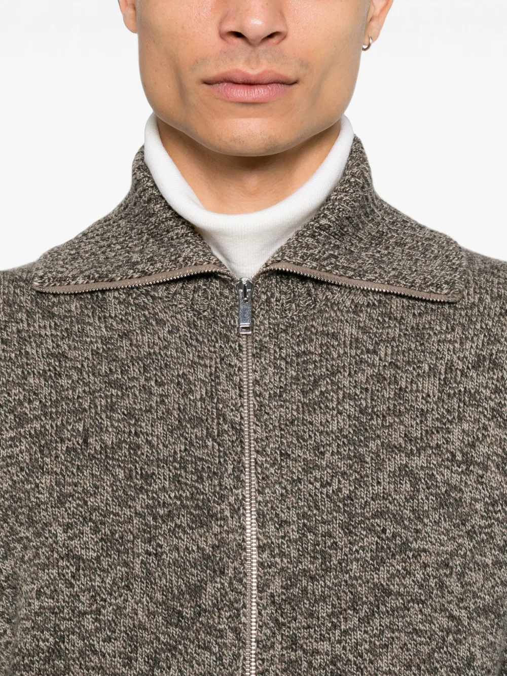 Zanone Gebreid vest Grijs