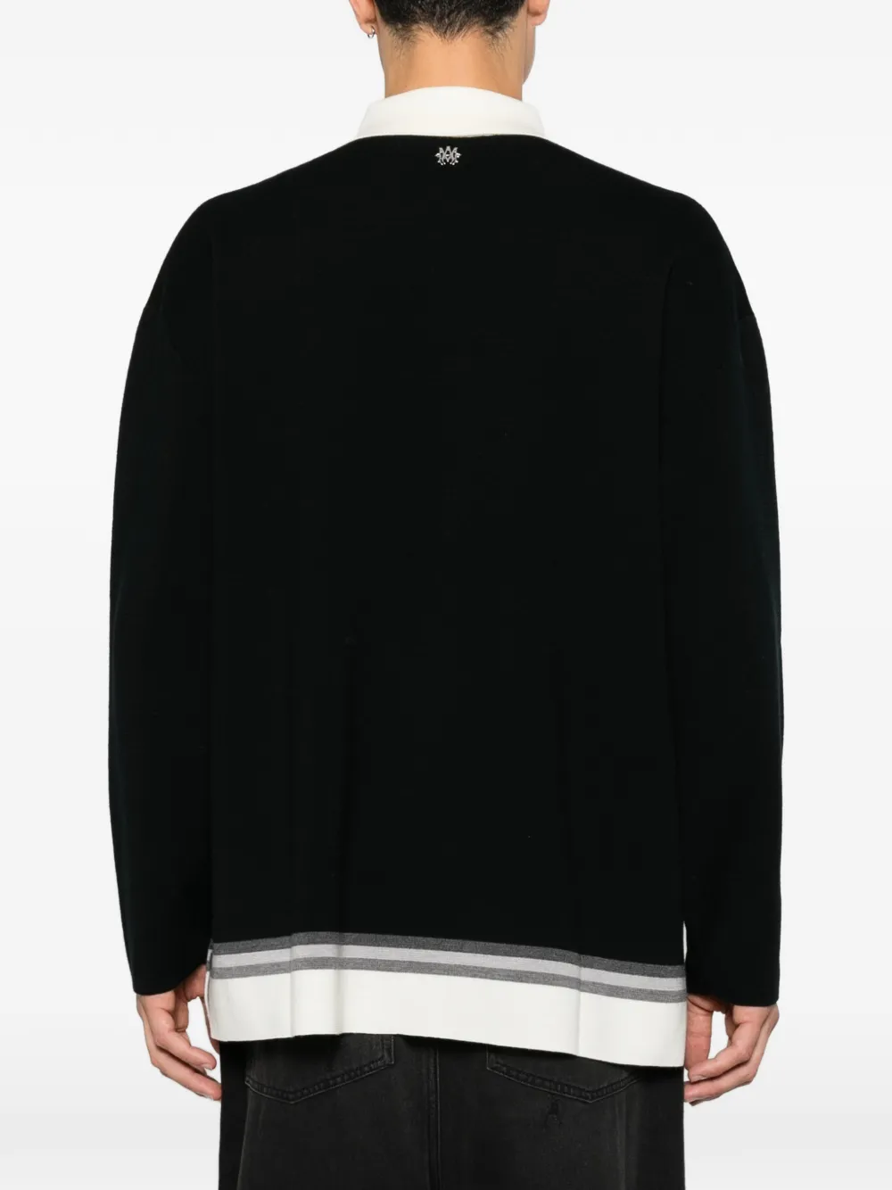 AMIRI Poloshirt met geborduurd logo Zwart