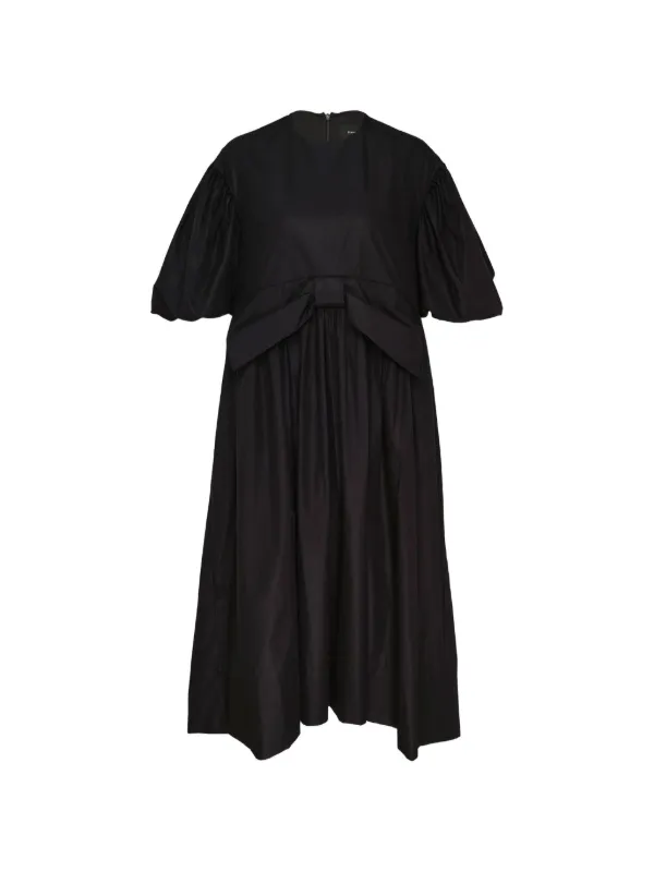 Simone Rocha Bow-detail Puff-sleeve Mini Dress in Black