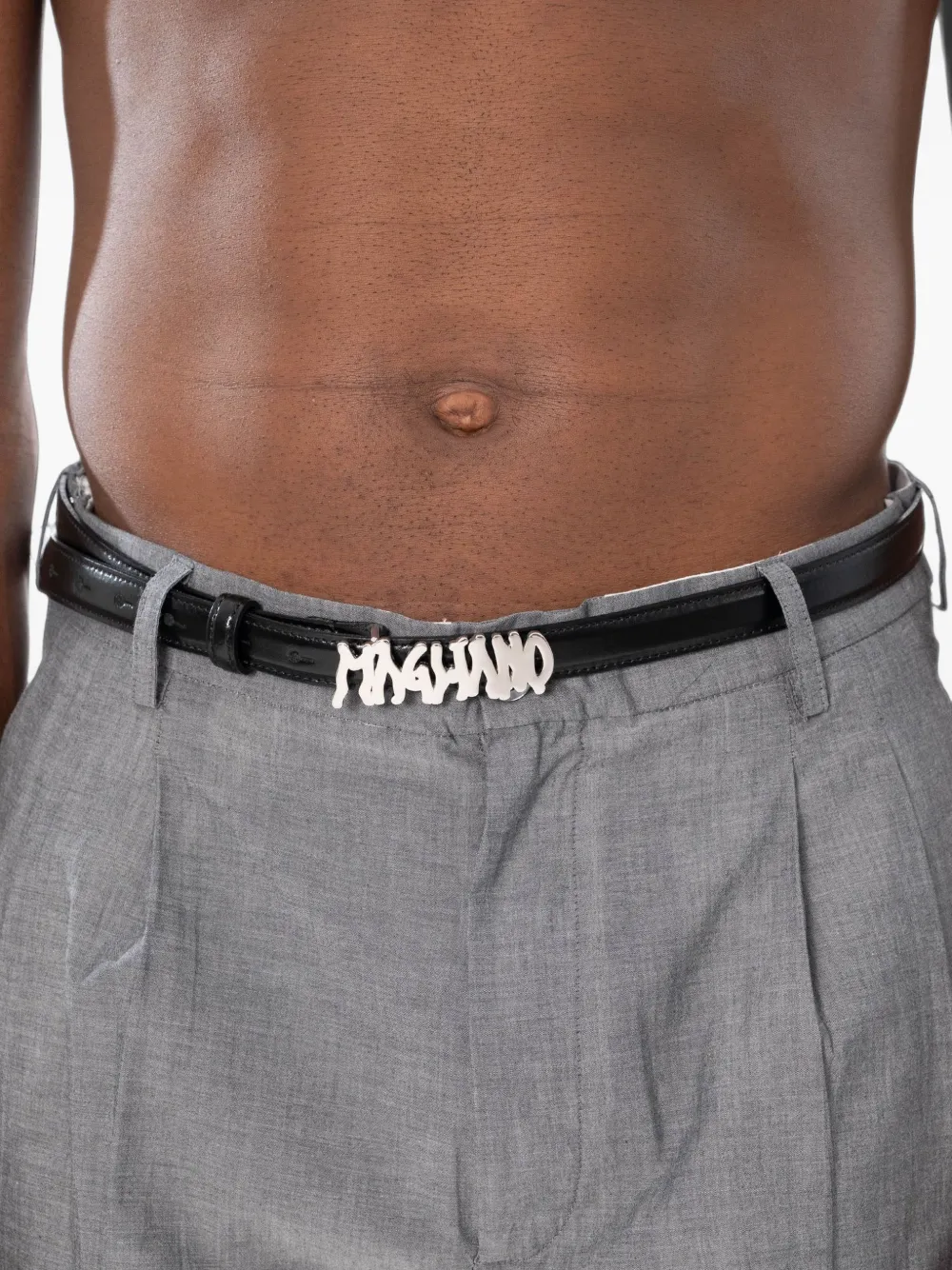 Magliano logo-plaque slim belt