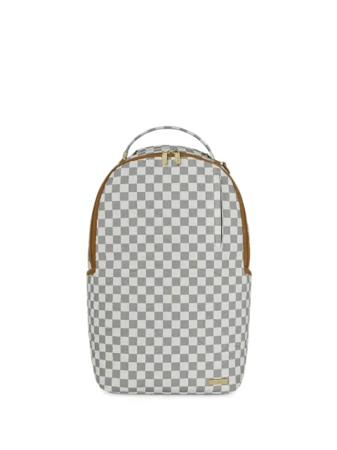 Sprayground The Private Jet Shark Club-High Altitude embossed checkered backpack