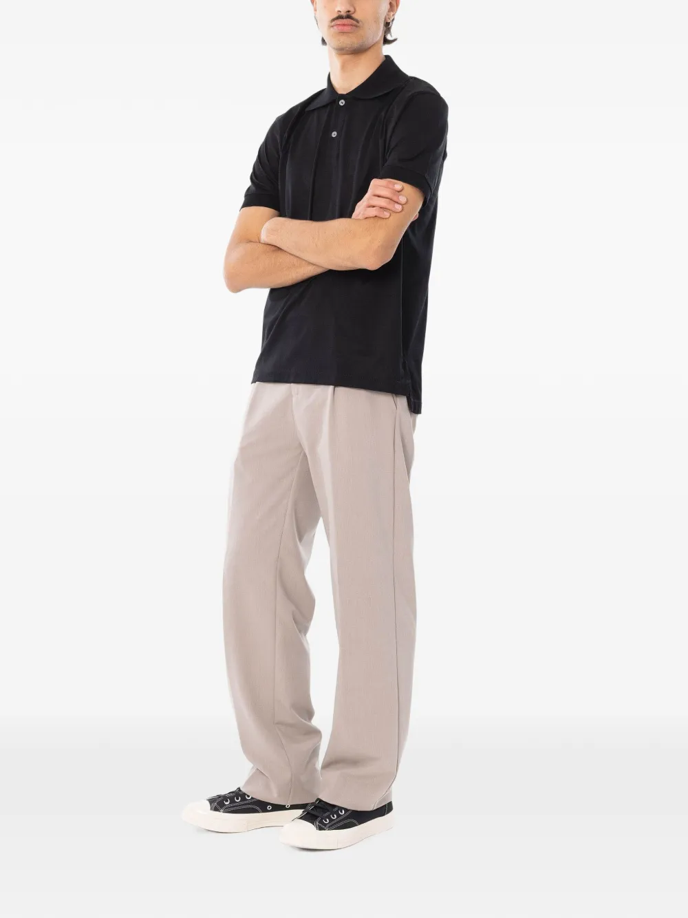 Daniele Fiesoli Poloshirt met korte mouwen Zwart
