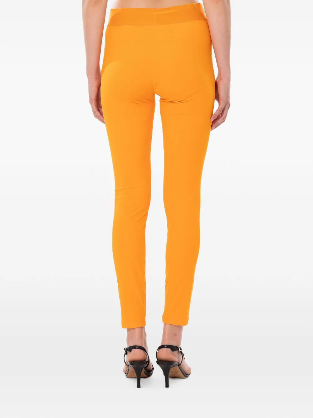 Diesel Legging van microvezel met uitgesneden logo Oranje