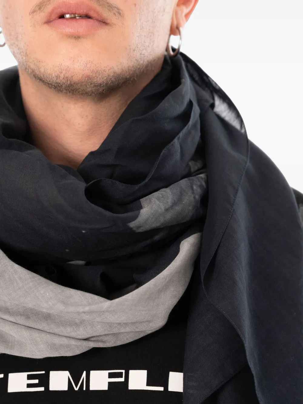 Rick Owens DRKSHDW Sjaal met vlag-print Zwart