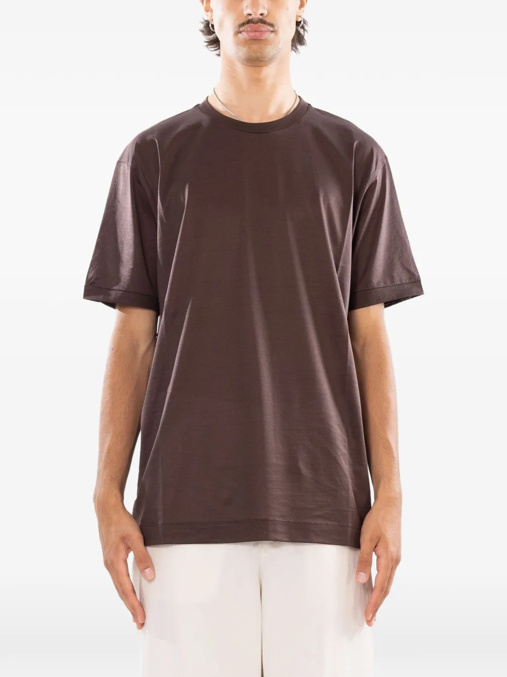 Daniele Fiesoli t-shirt Filo Scozia - Marron Daniele Fiesoli t-shirt Filo Scozia - Marron