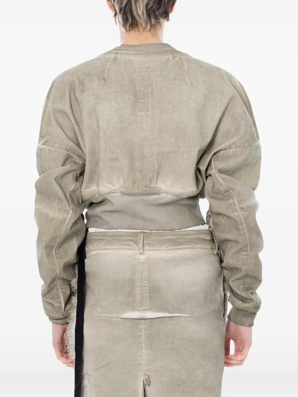Rick Owens DRKSHDW Bomberjack met rits Beige