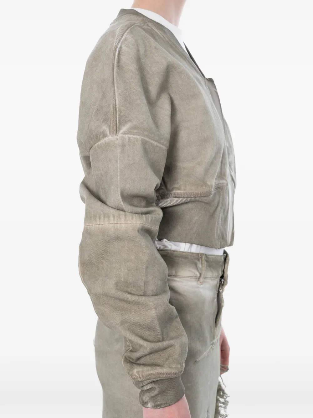 Rick Owens DRKSHDW Bomberjack met rits Beige