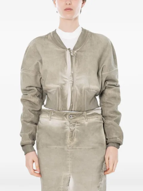 Rick Owens DRKSHDW Flight long-sleeve cropped bomber jacket