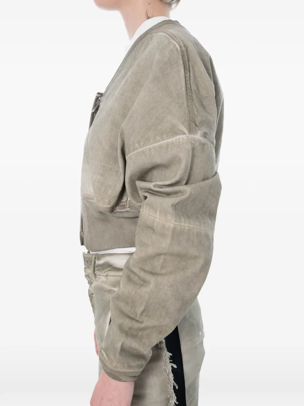 Rick Owens DRKSHDW Bomberjack met rits Beige