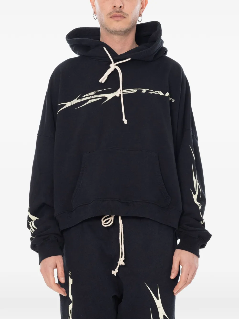 Hellstar Graphic-print Hoodie In Black