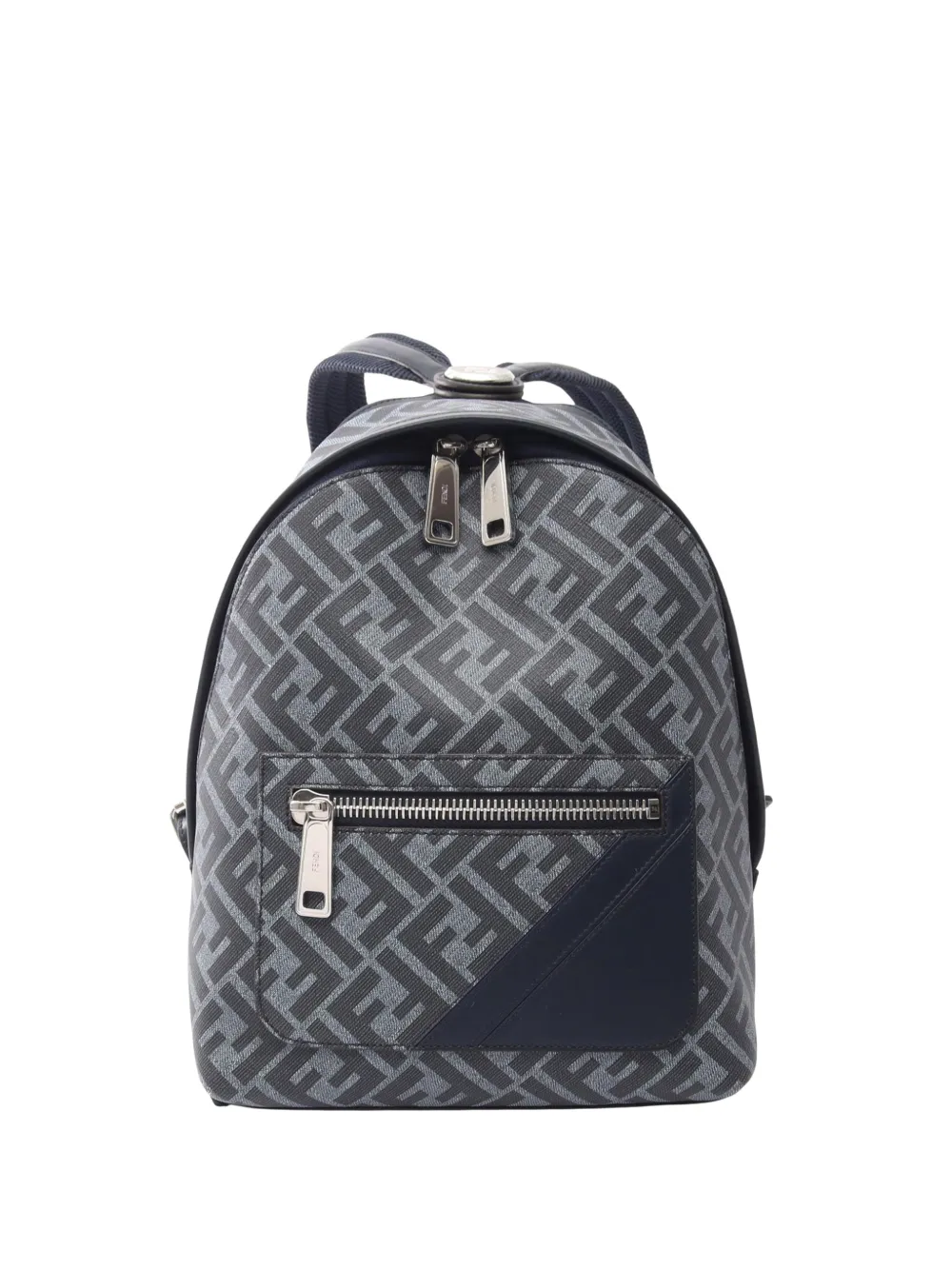 Fendi Pre-Owned 2000-2010 Small Zucca Coated Canvas Chiodo Diagonal backpack - Blau