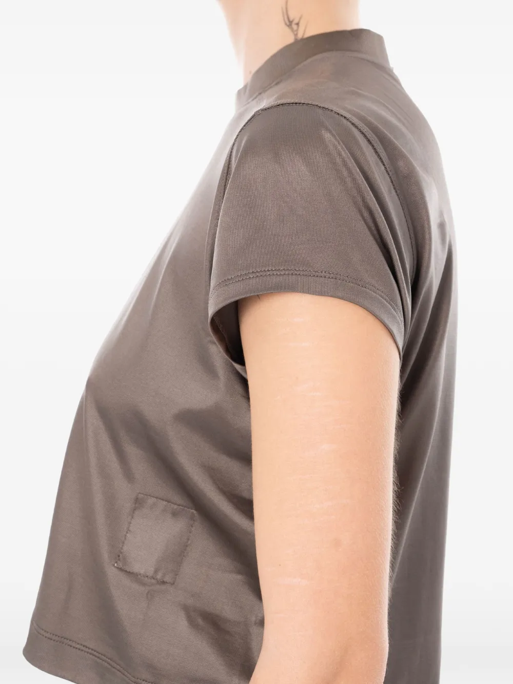 Rick Owens DRKSHDW Temple Level T-shirt met korte mouwen Beige