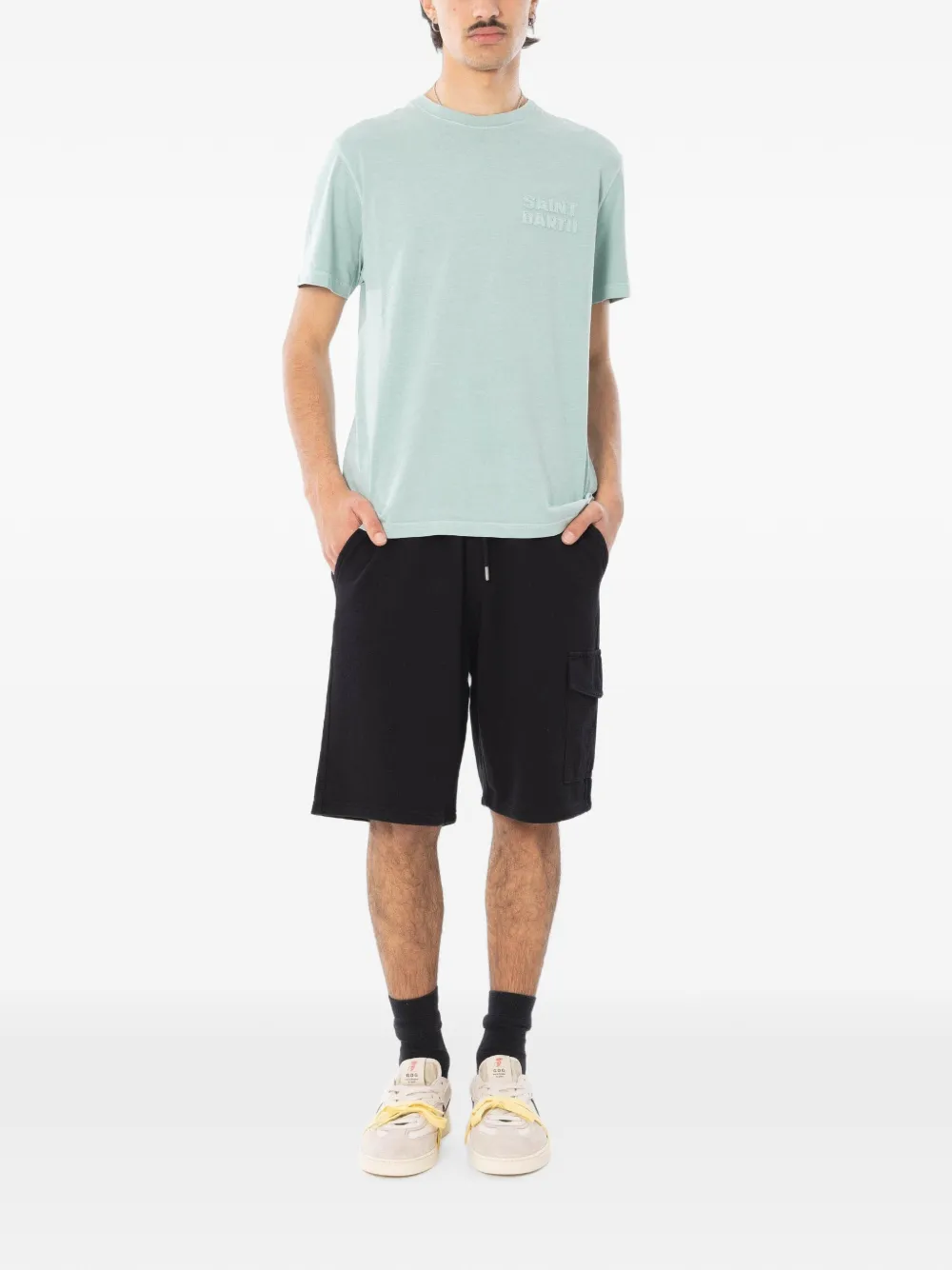 MC2 Saint Barth Argo cargo trainingsshorts met trekkoord Zwart