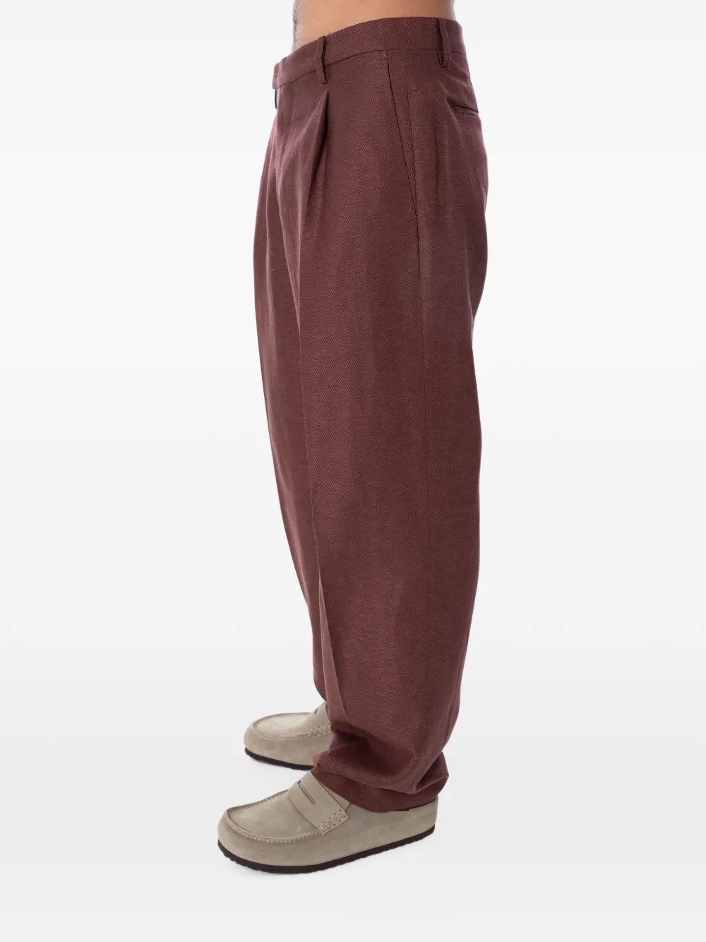 Briglia 1949 Marguttas broek met plooien Bruin