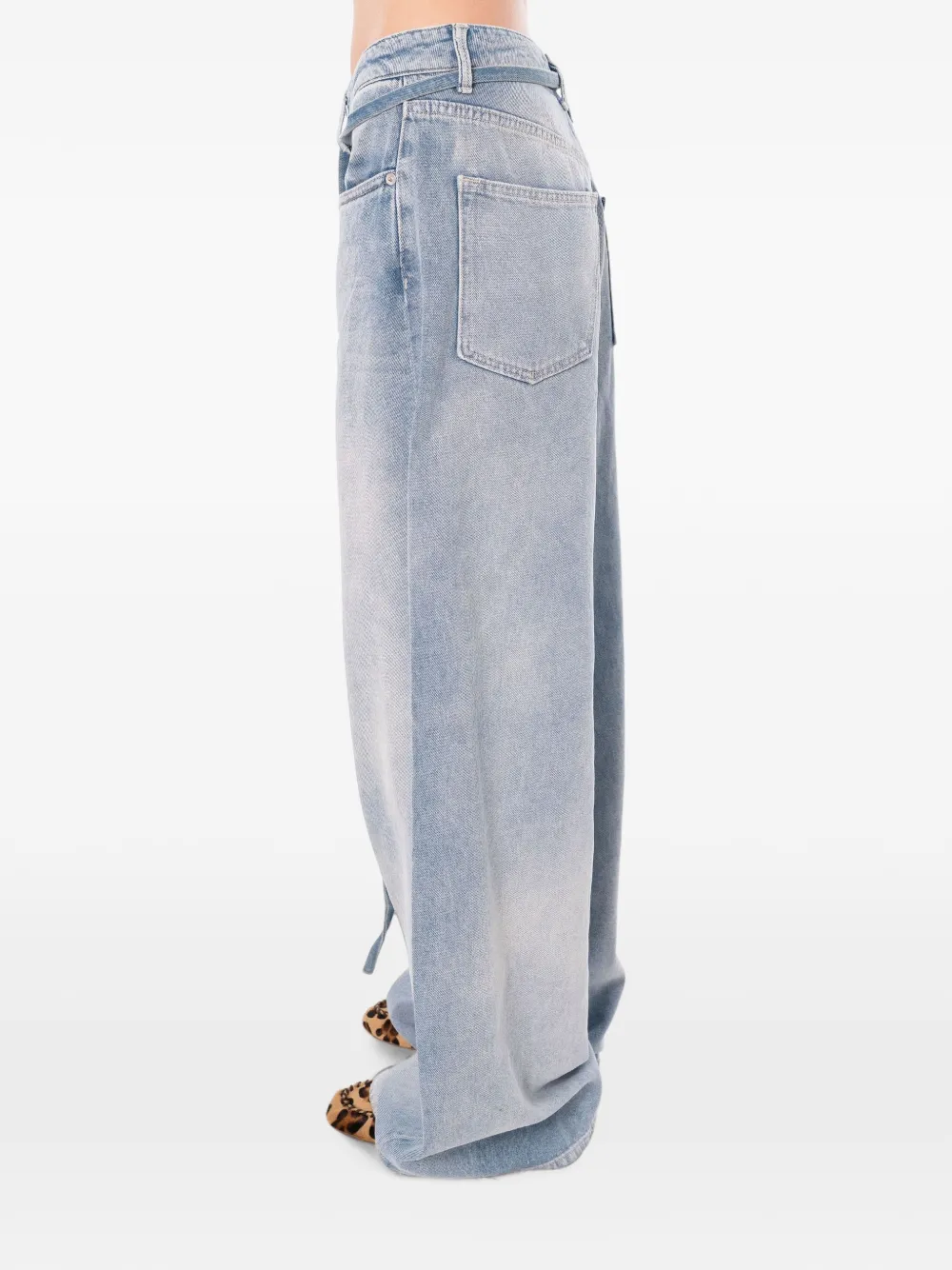 Cycle Jeans met wijde pijpen Blauw