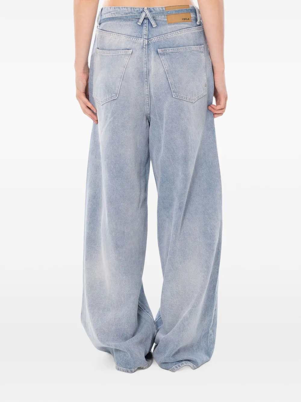 Cycle Jeans met wijde pijpen Blauw