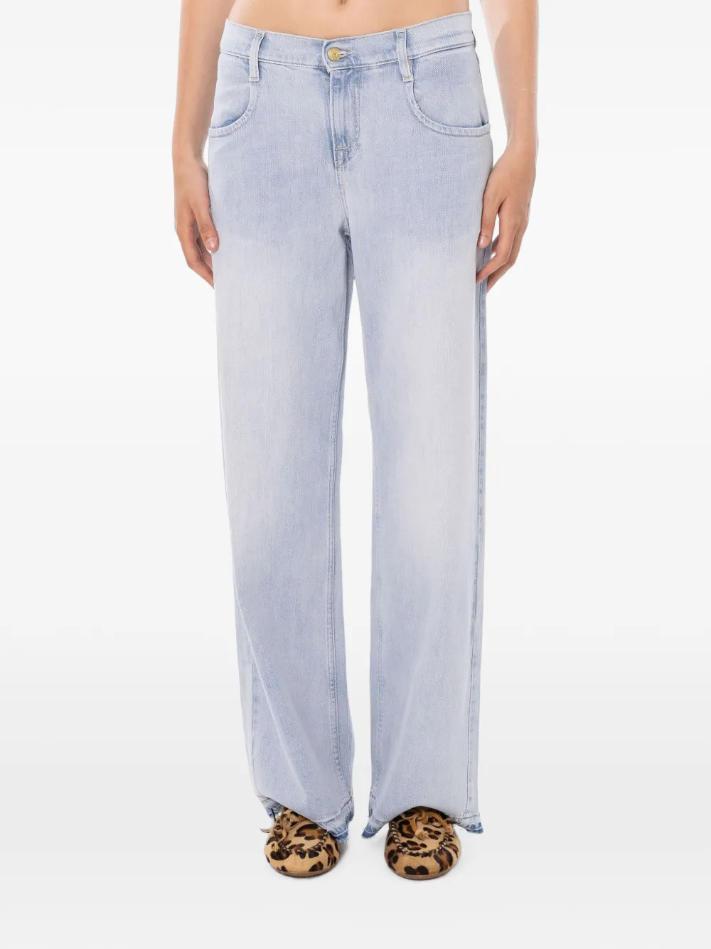 Cycle Aida Raw-cut Jeans In Blue