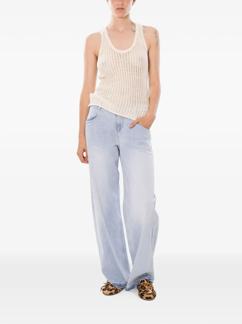 Cycle Aida jeans met onafgewerkte boorden Blauw