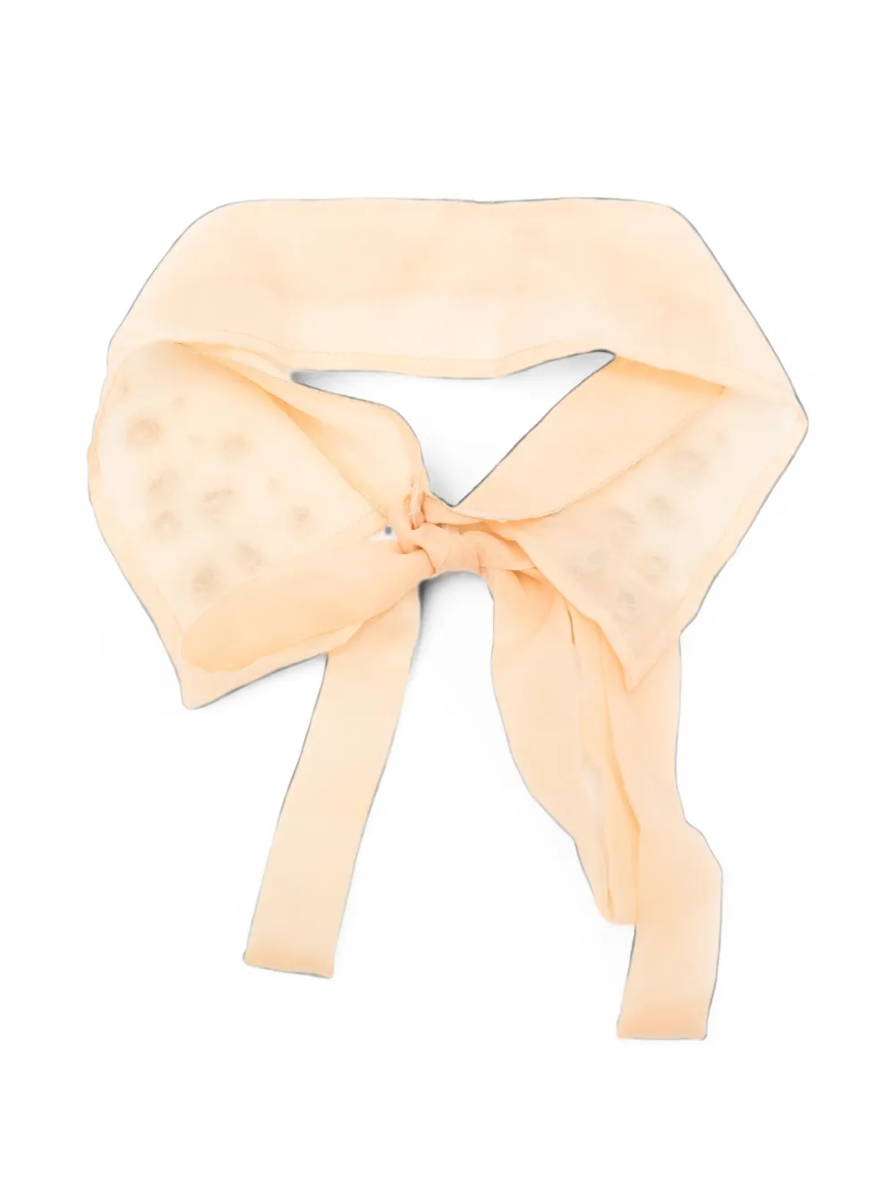 Seventy crystal-embellished self-tie collar Beige
