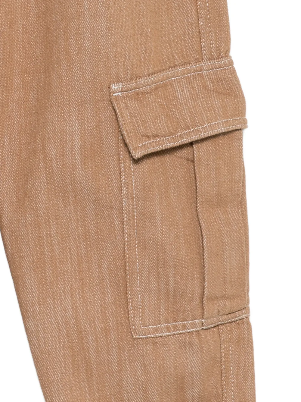 Emporio Armani Kids Cargo broek met elastische taille Bruin