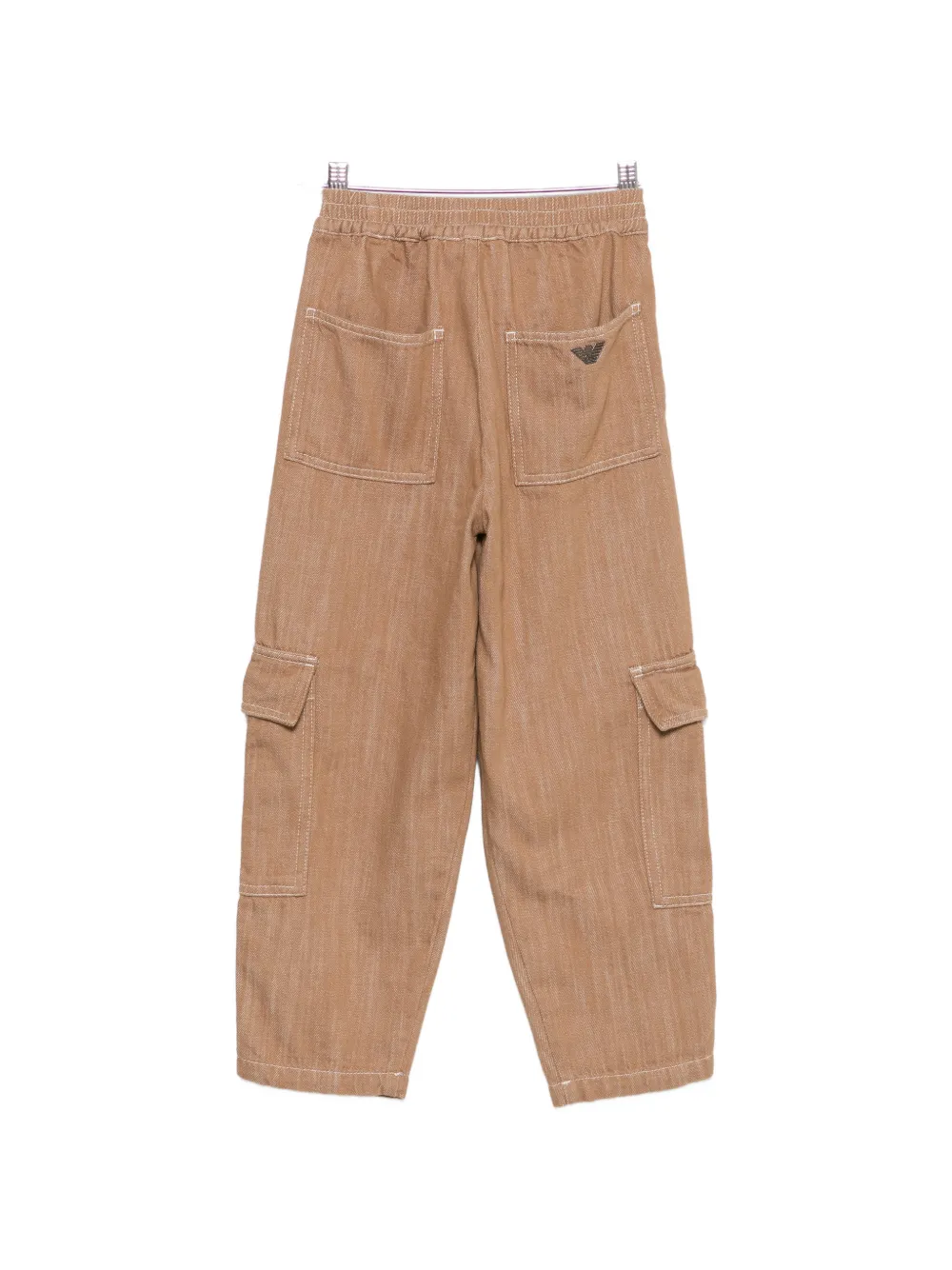 Emporio Armani Kids Cargo broek met elastische taille Bruin