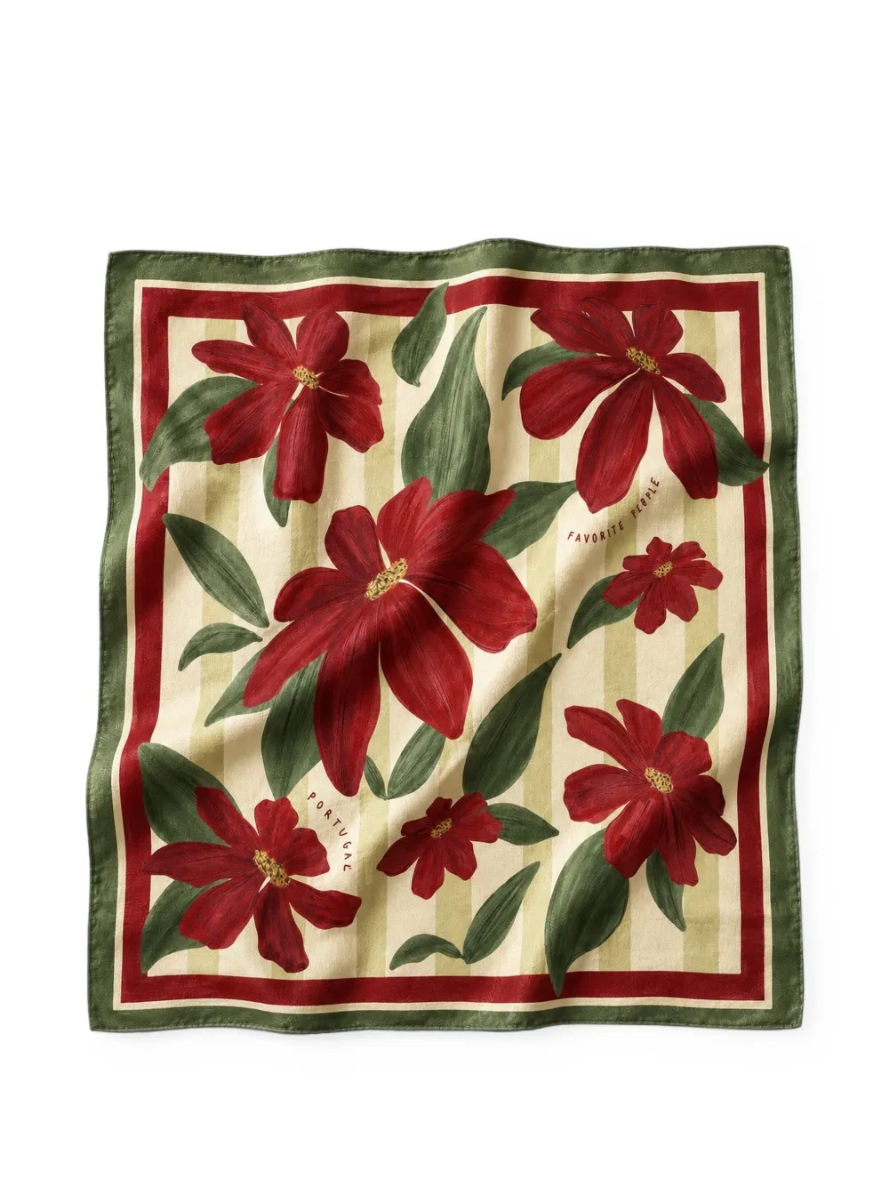 Favorite People Foulard Lucky a fiori - Verde