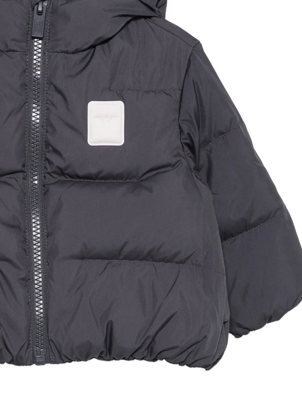 Emporio Armani Kids Donsjack met logopatch Grijs
