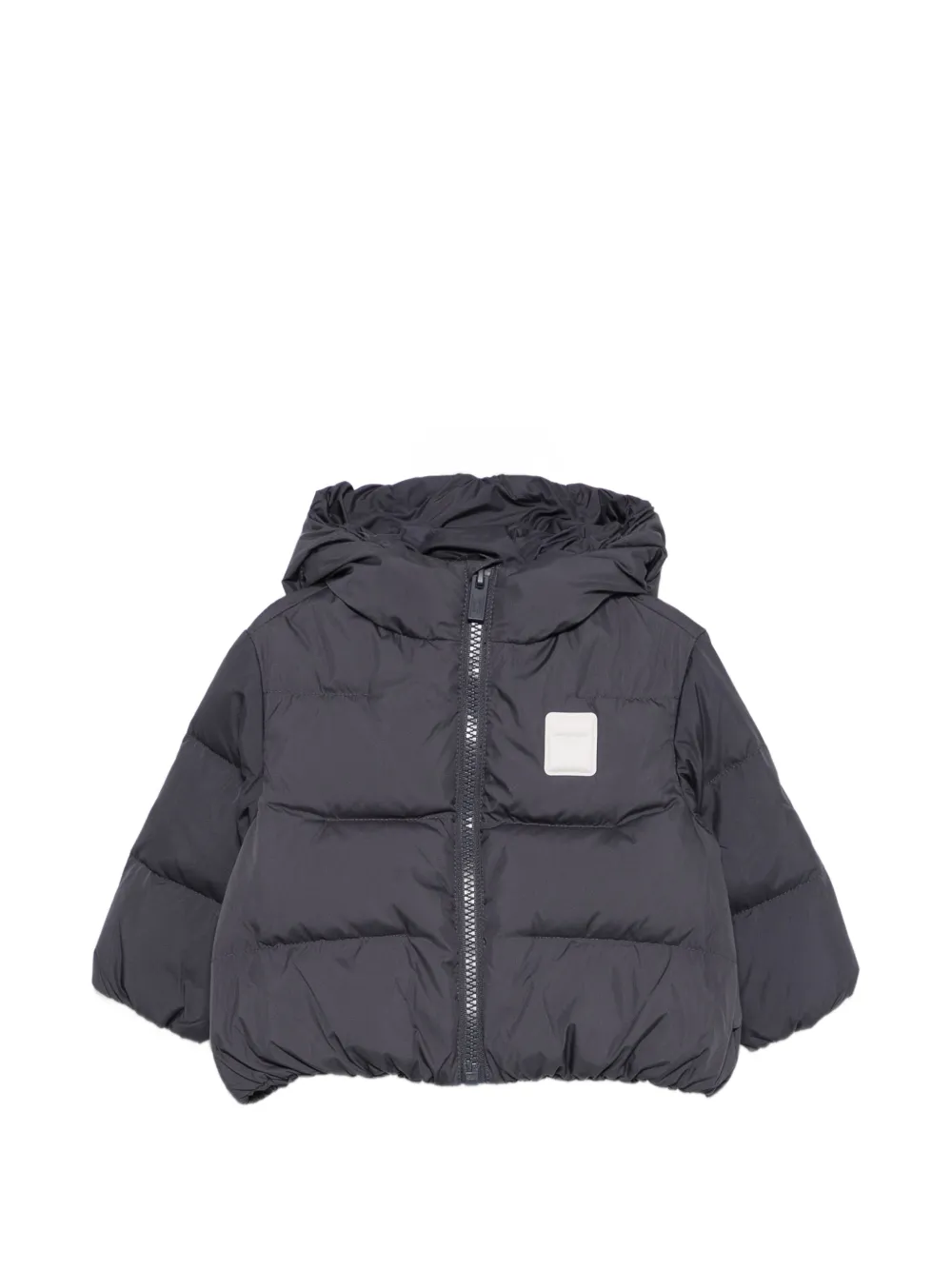 Emporio Armani Kids logo-patch puffer jacket - Grigio