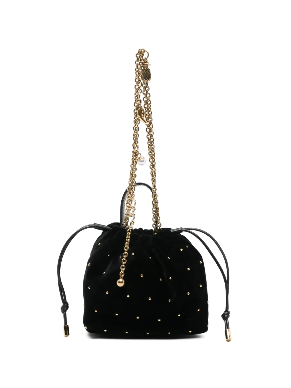 Chloé stud-embellished velvet shoulder bag