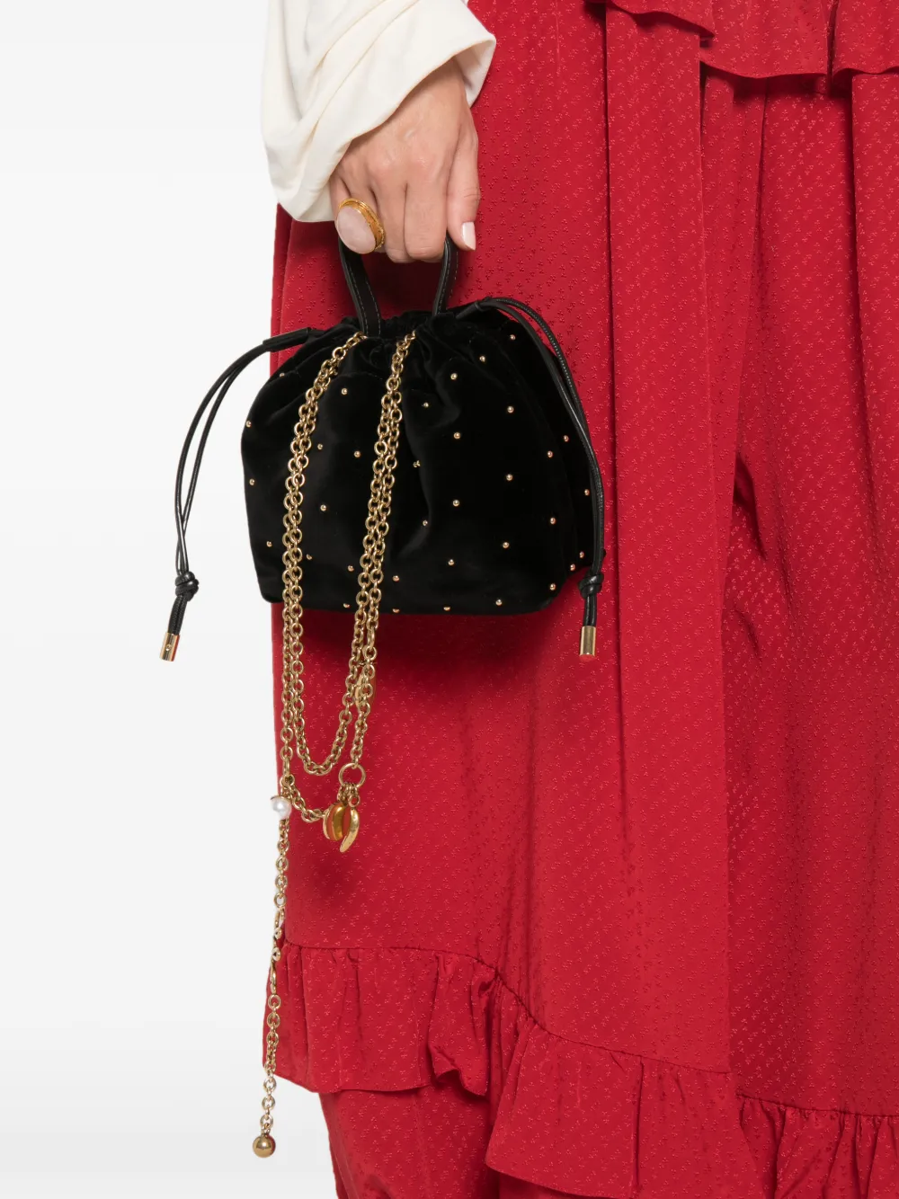 Chloé Mini-tas met studs Zwart