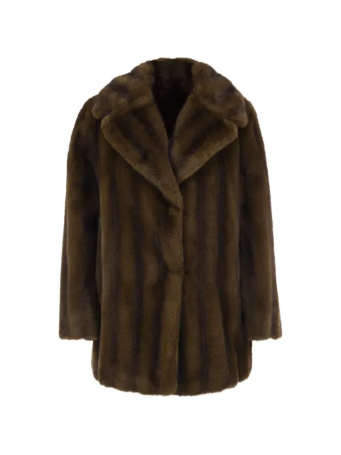 Max Mara faux-fur shawl-collar coat