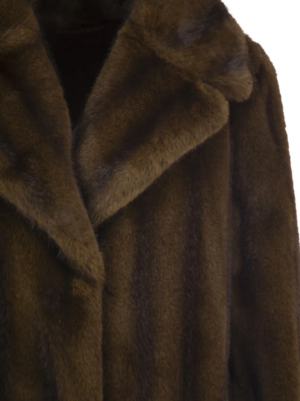 Max Mara Jack van imitatiebont met wijde revers Bruin