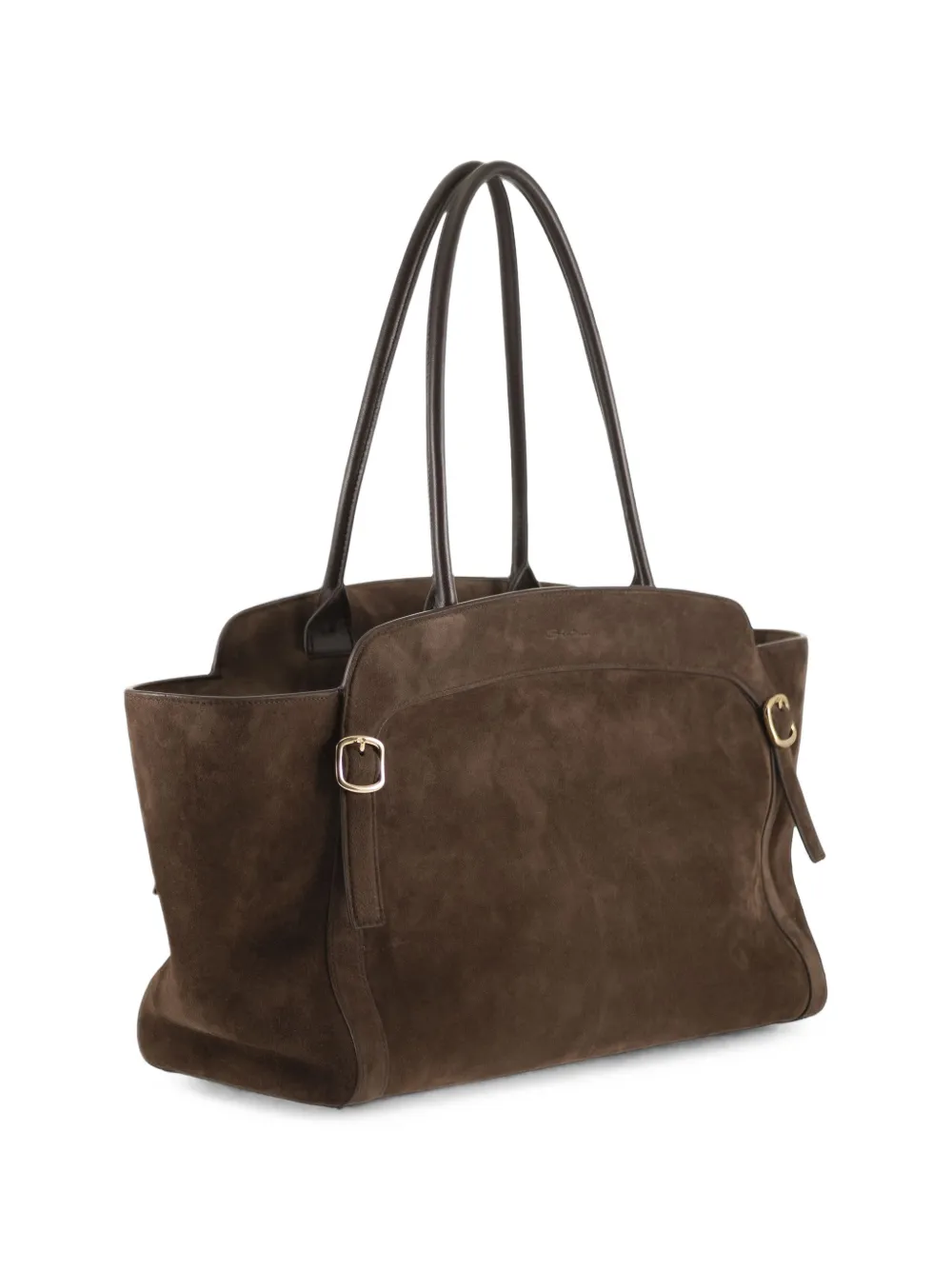 Santoni Didi suède shopper Bruin