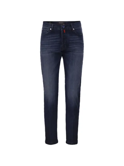 Kiton faded-wash five-pocket slim-fit jeans