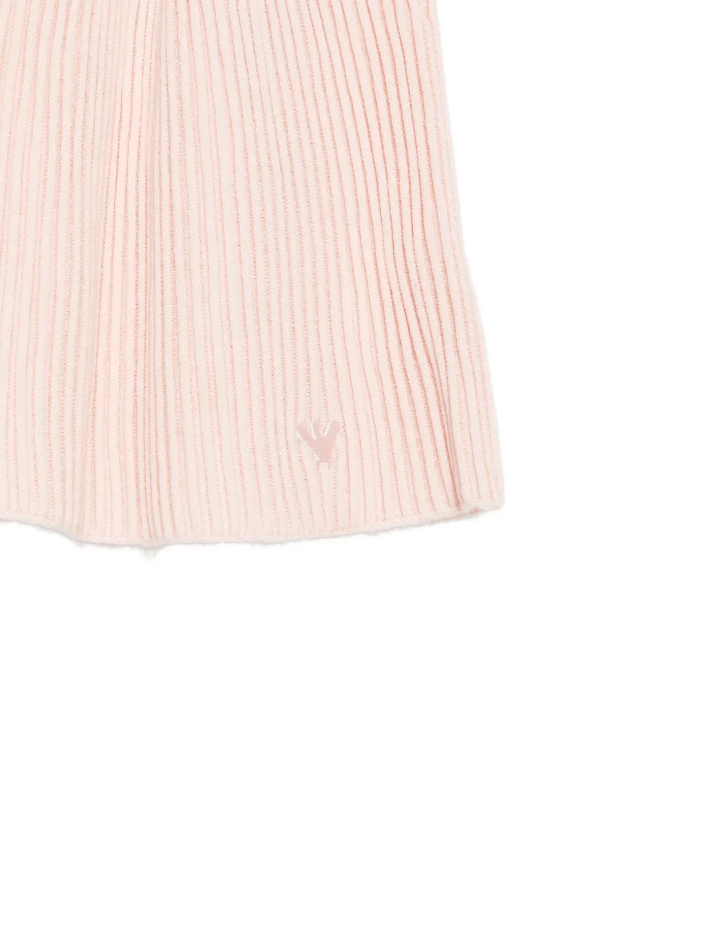 Emporio Armani Kids ribbed-knit logo-patch dress Roze