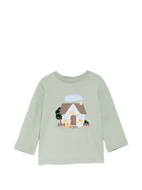 Emporio Armani Kids T-shirt con stampa grafica e maniche lunghe