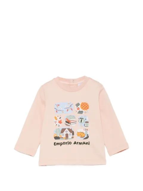 Emporio Armani Kids graphic-print long-sleeve T-shirt