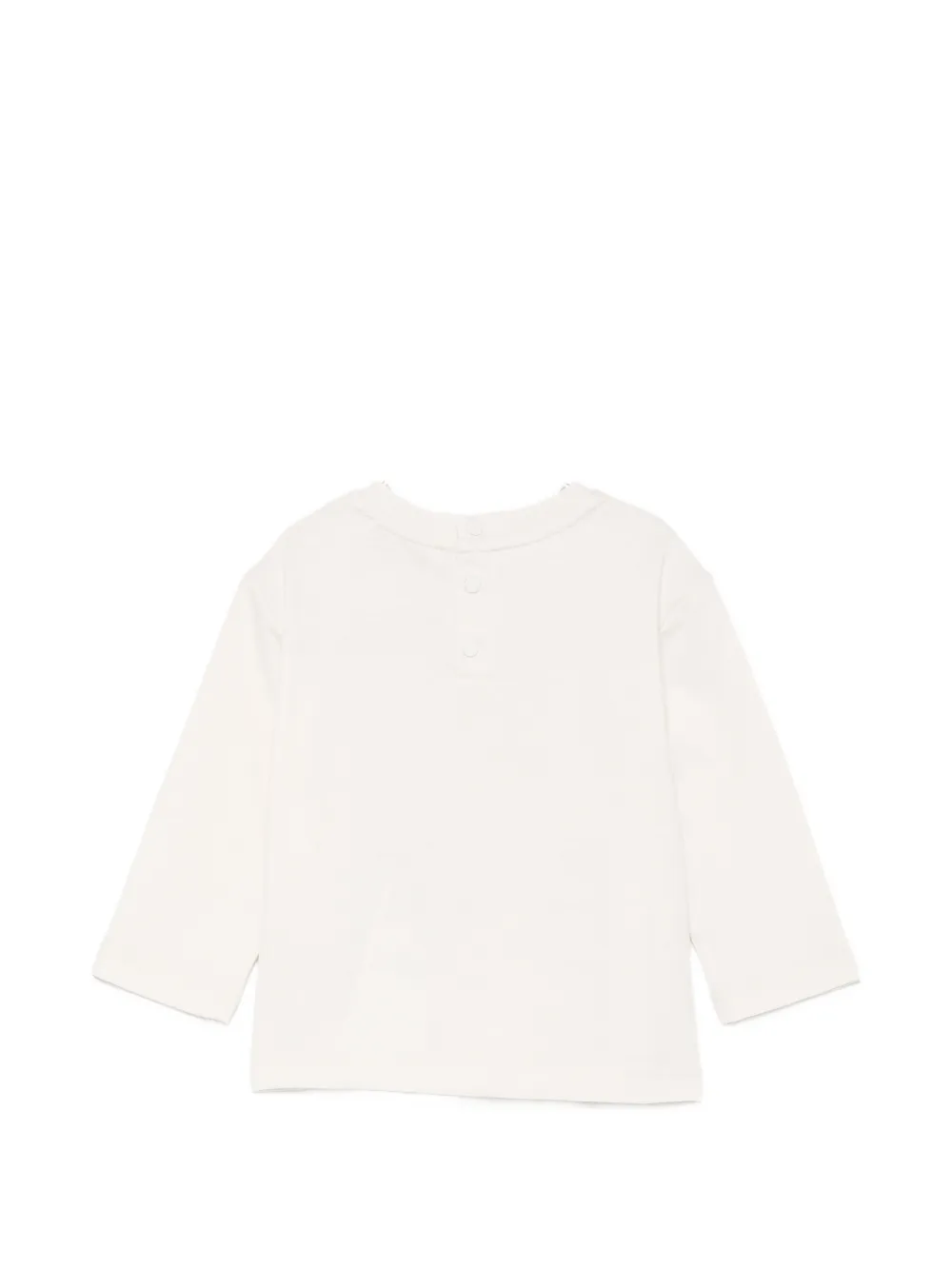 Emporio Armani Kids graphic-print long-sleeve T-shirt Beige