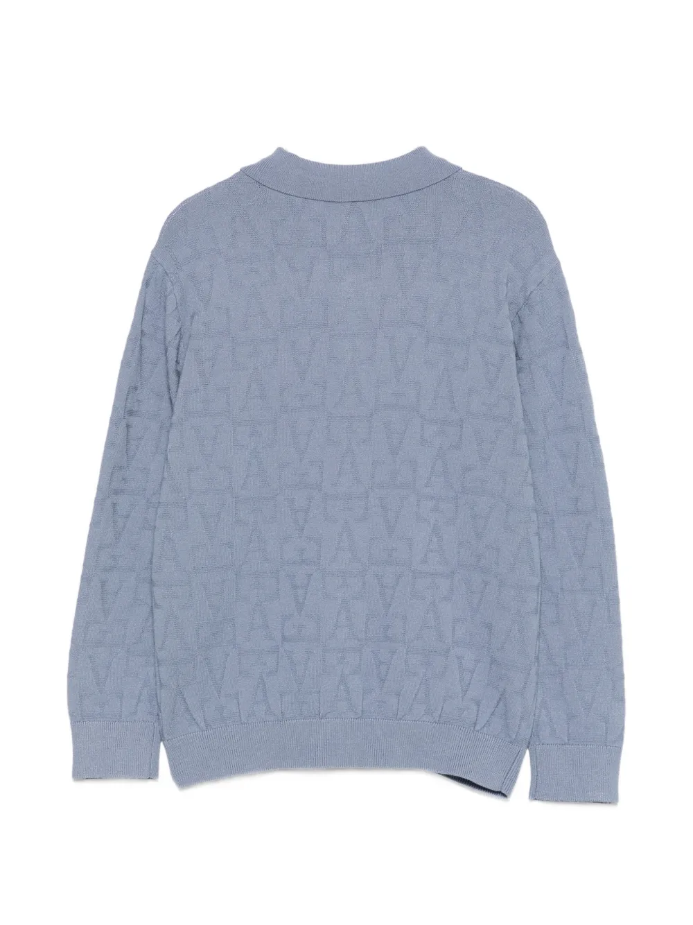 Emporio Armani Kids logo-jacquard polo shirt Blauw