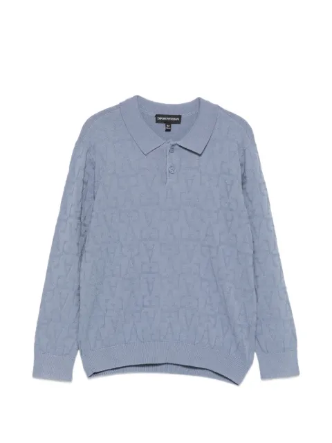 Emporio Armani Kids logo-jacquard polo shirt