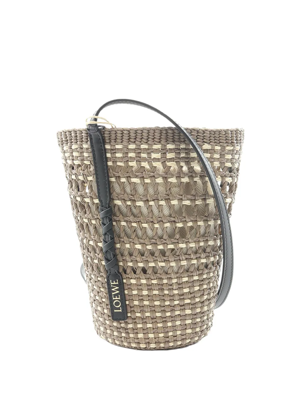 Loewe Pre-Owned 2010-2026 Raffia Blade Pocket Bag bucket bag - Braun