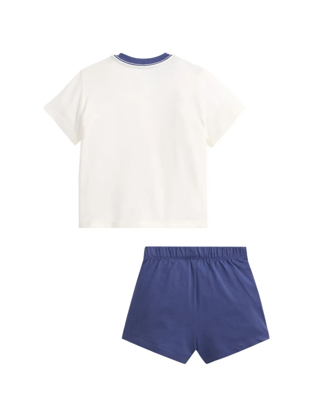 POLO RALPH LAUREN KIDS Polo Bear katoenen jersey T-shirt en shorts Wit