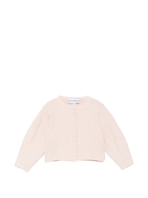 Emporio Armani Kids ribbed-knit cropped cardigan