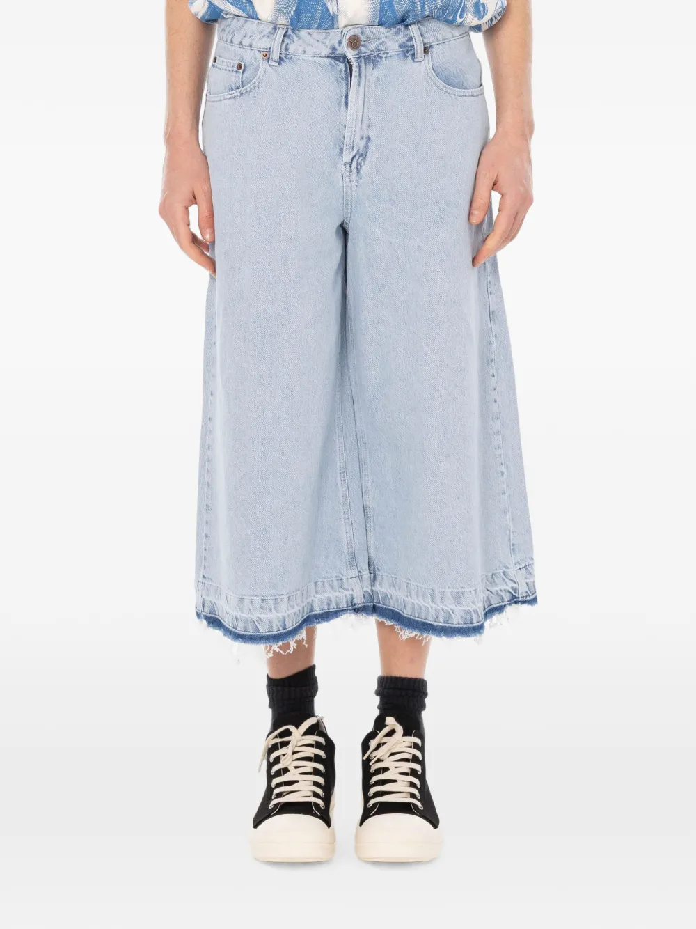 Garcias Papacito Crystal-embellished Denim Shorts In Blue