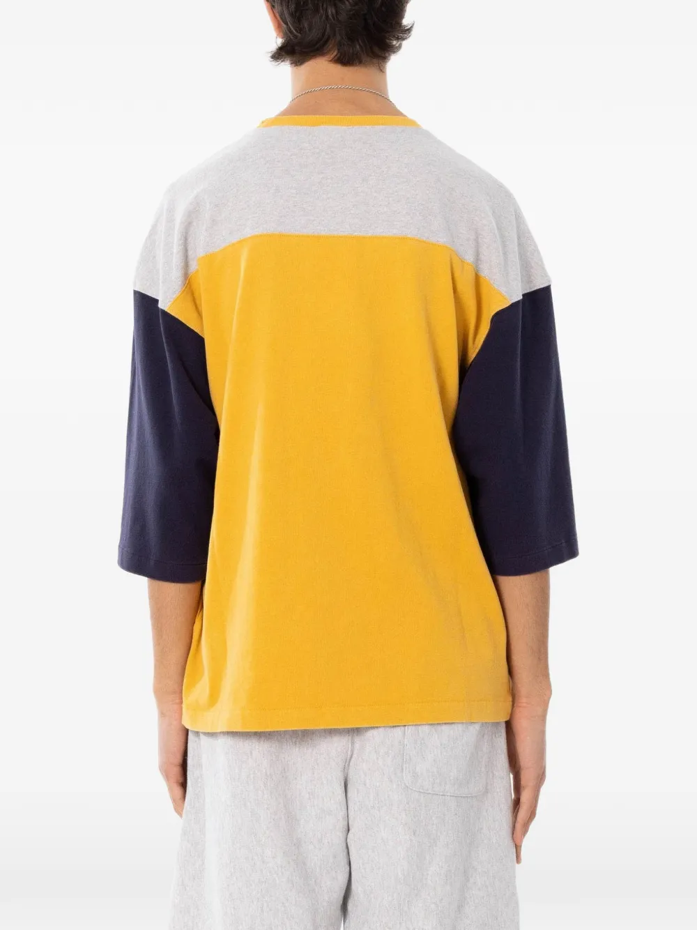 Champion Time Capsule Football T-shirt met colourblocking Geel