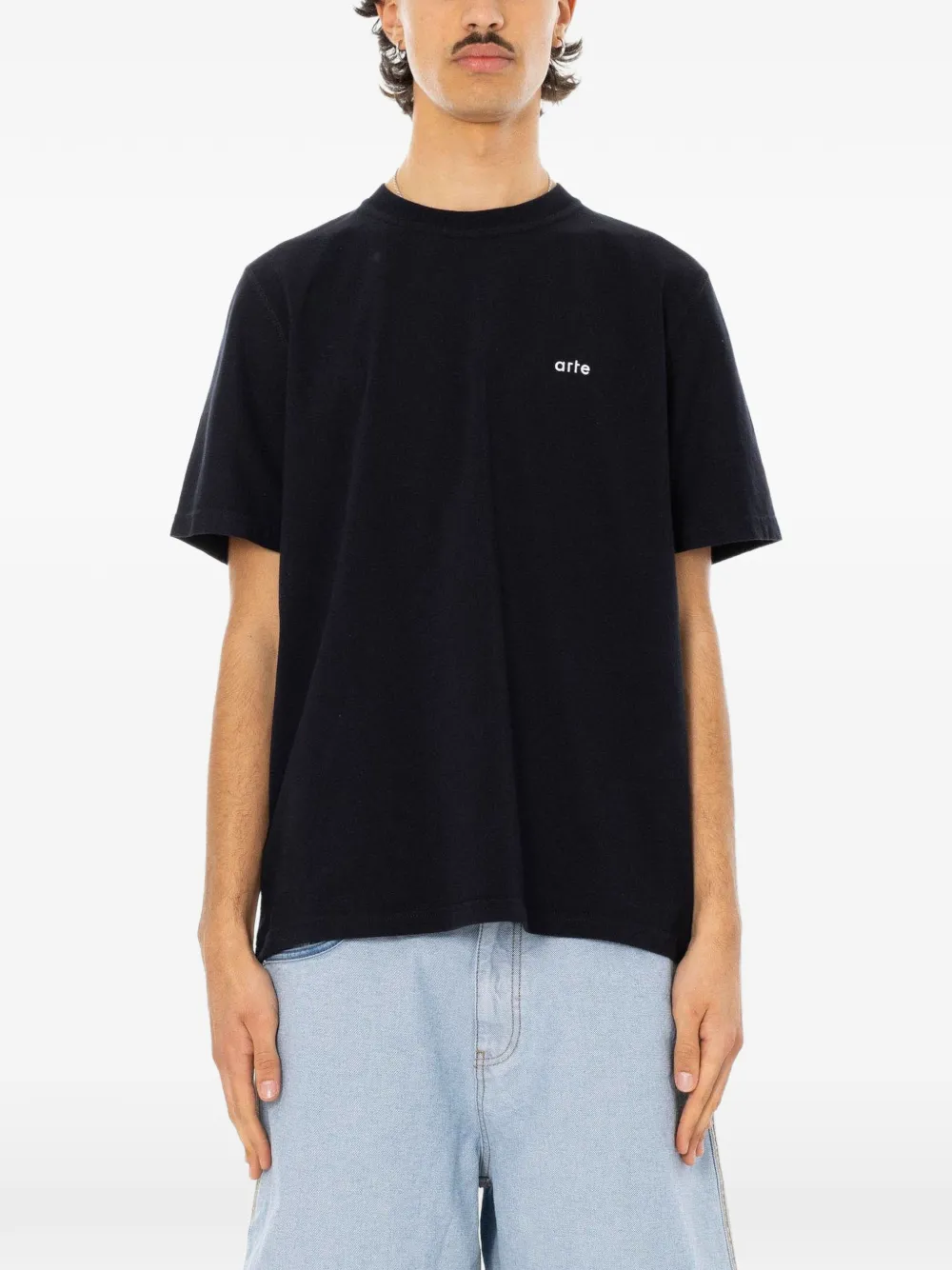 Arte Antwerp graphic-print logo-embroidered T-shirt