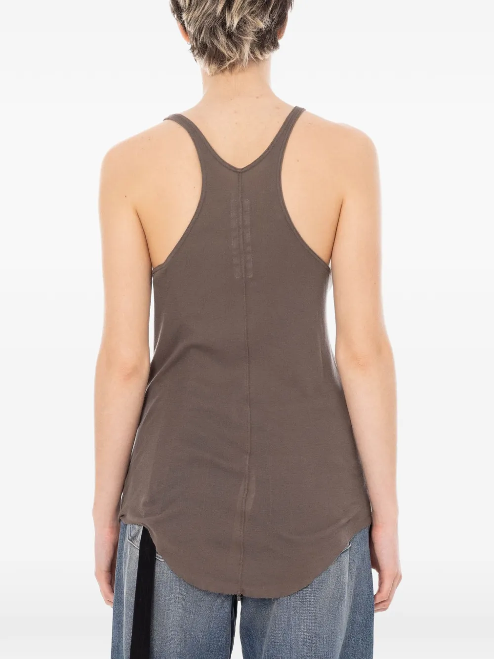 Rick Owens DRKSHDW Racer tanktop met gewelfde zoom Bruin