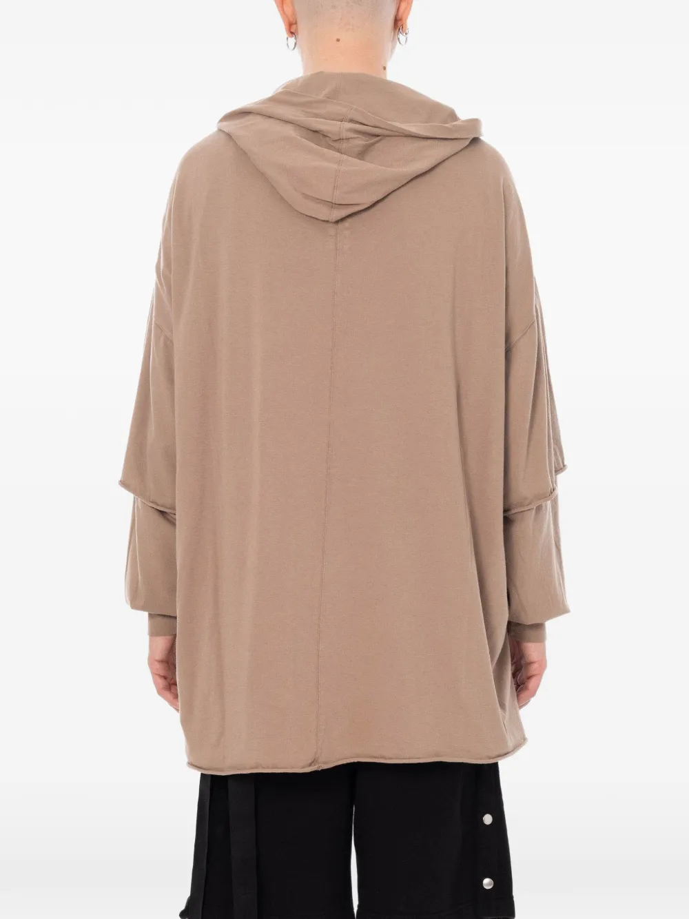 Rick Owens DRKSHDW Tommy Hustler gelaagde hoodie Beige