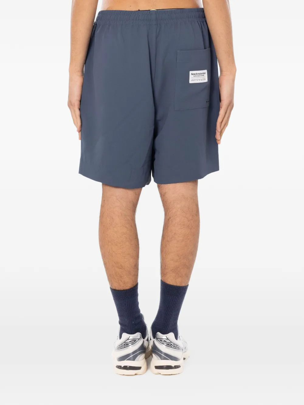 NEW AMSTERDAM Shorts met trekkoordtaille Blauw