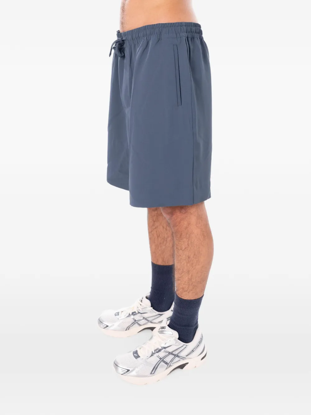 NEW AMSTERDAM Shorts met trekkoordtaille Blauw